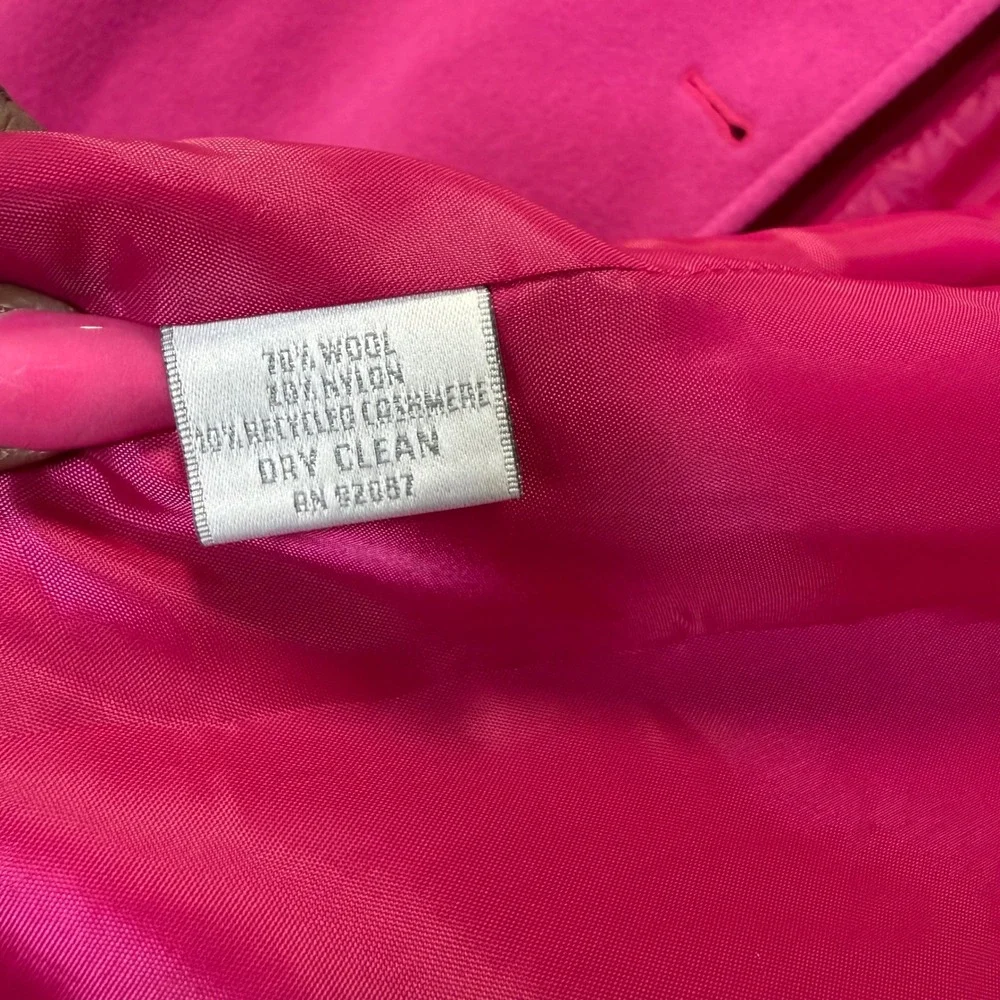 The Works Saks Fifth Avenue Pink Wool Cashmere Blend Button Front Jacket Size 8 - Picture 5 of 7